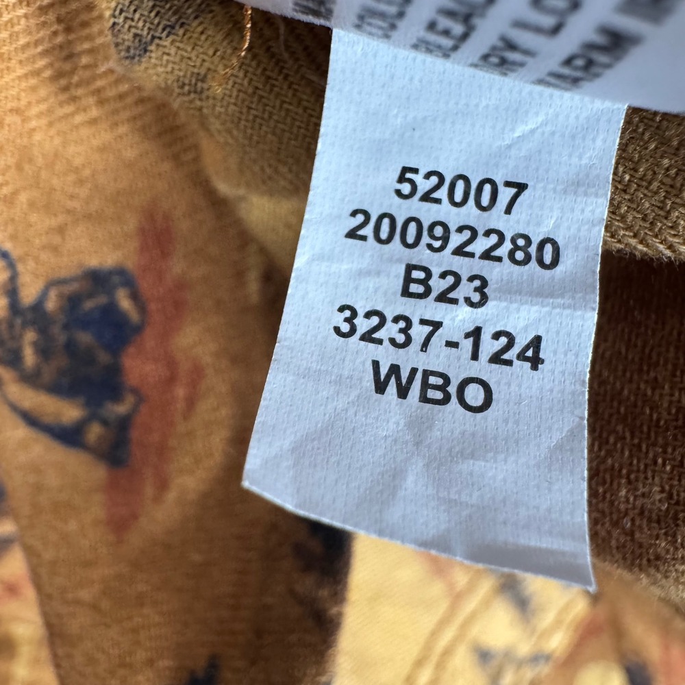 Duluth Trading Co Relaxed Fit Bear Mountain Print Shirt Men XL Button Down Brown - Picture 7 of 7